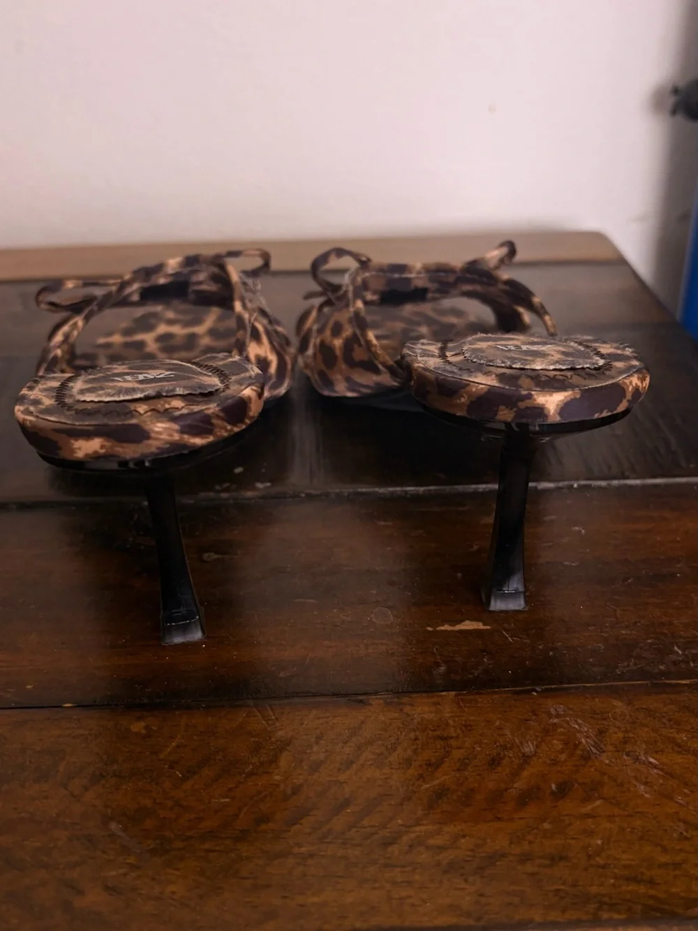 ZARA Leopard-Print Knotted Slide Sandals - Brown/Black